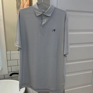 Classic Navy Striped Polo Shirt